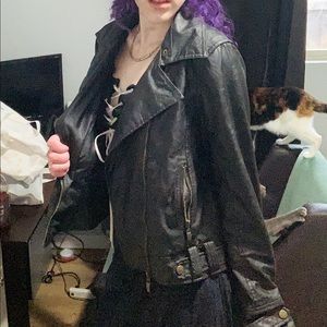 KUT black Leather Jacket